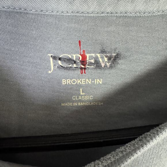 J.Crew Broken-In T-Shirt Mens L Gray Short Sleeve Crew Neck Classic Cotton BW039 - Picture 3 of 6